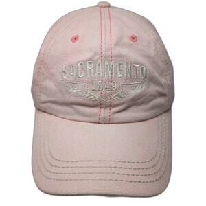 Polar Graphics Baseball Cap Pink One Size Sacramento 1849 Strapback Cotton Hat